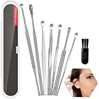 Limpiador de Oídos- 8 Piezas Acero Inoxidable ear cleaner con Caja de Almacenamiento- Kit de limpieza para oídos- Ear…